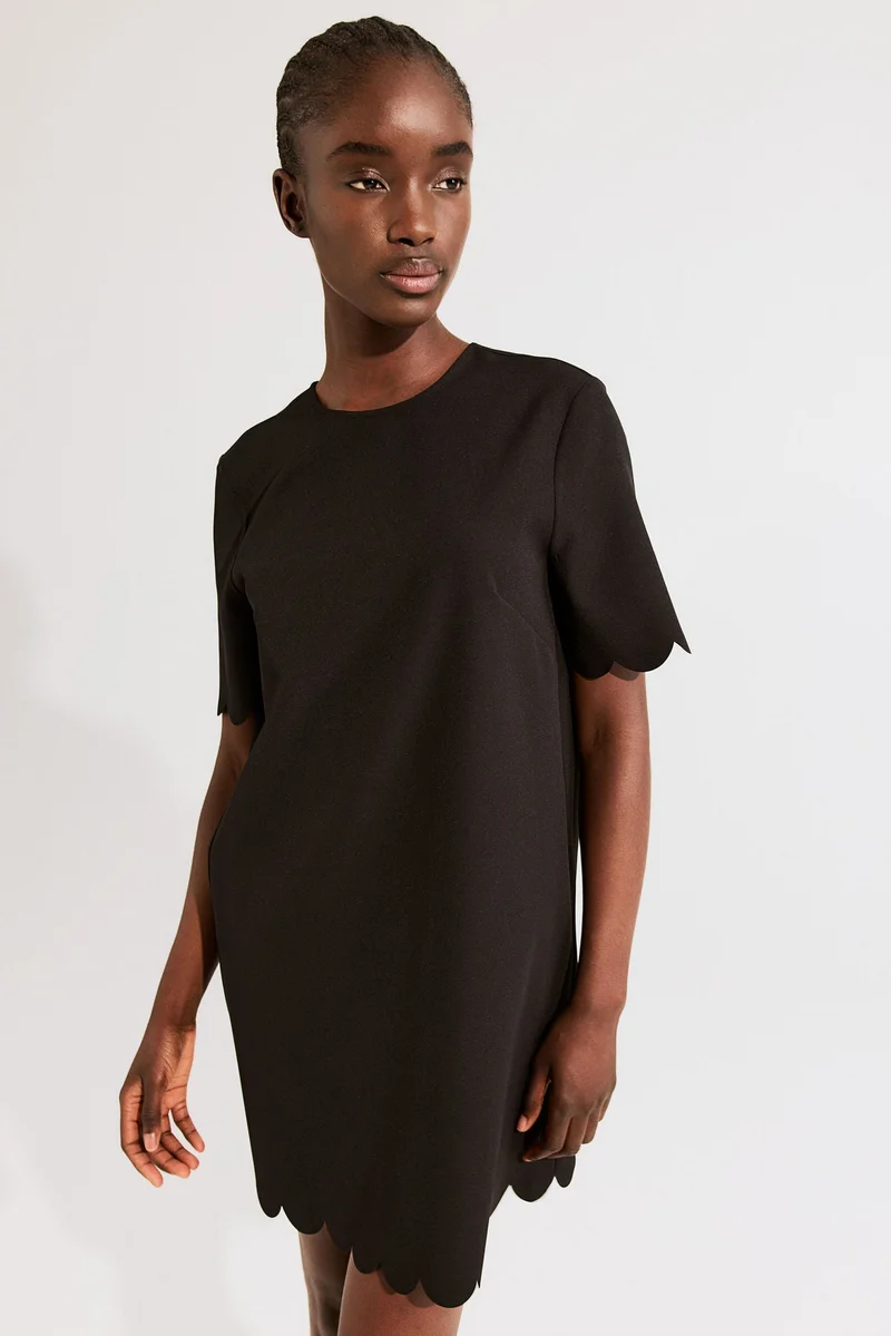 H&M Scalloped Hem Dress
