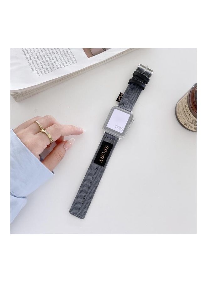 نيبمينينت سوار بديل لساعة أبل ووتش سيريس 7 مقاس 45 مم، وسيريس 6/SE /5 /4 44 3 /2 /1 42 مم رمادي - Image 1