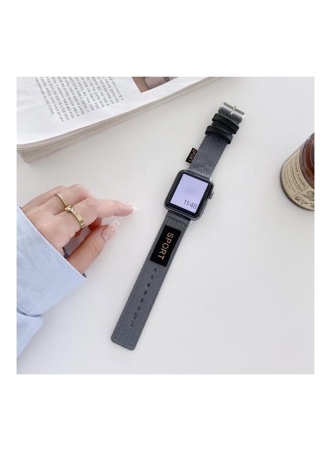 نيبمينينت سوار بديل لساعة أبل ووتش سيريس 7 مقاس 45 مم، وسيريس 6/SE /5 /4 44 3 /2 /1 42 مم رمادي - Image 2