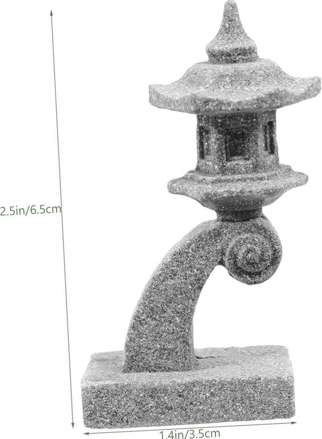 تمثال مصغر لفانوس الباغودا، ديكور حديقة آسيوية، زينة لحوض أسماك البونساي، لمسة خارجية خفيفة الوزن - Image 3