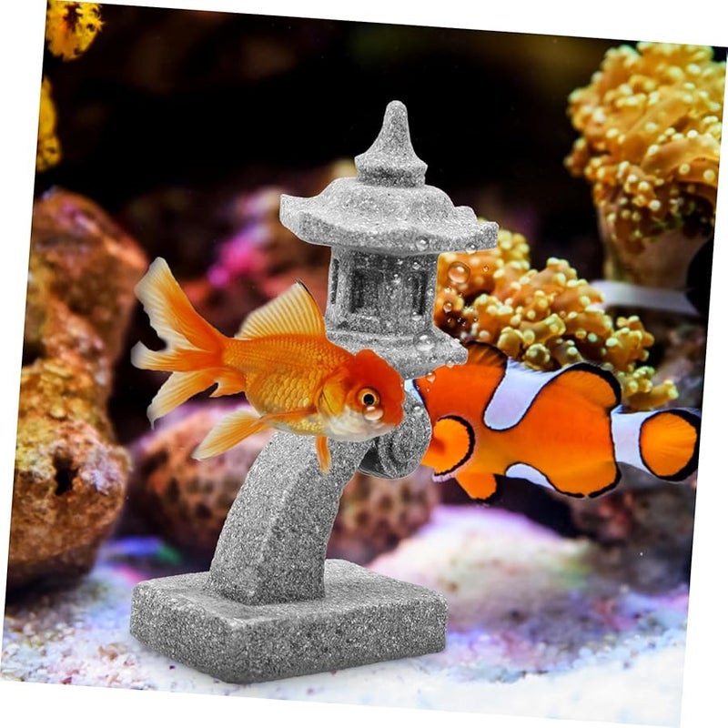 تمثال مصغر لفانوس الباغودا، ديكور حديقة آسيوية، زينة لحوض أسماك البونساي، لمسة خارجية خفيفة الوزن - Image 5