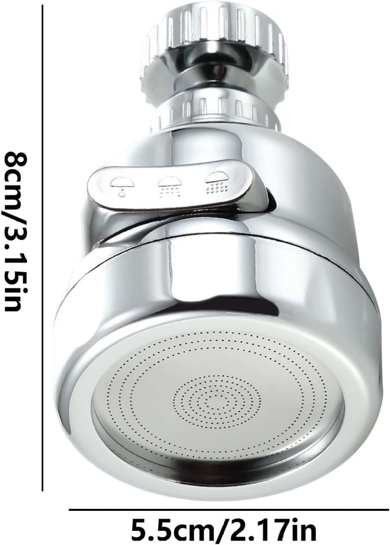 Mockery Kitchen Water Saving Tap Aerator Adjustable Faucet Adapter, Anti-Splash Sink Sprayer Faucet Nozzle Head, Replacement Part Faucet Head, Water Flow Settings for Kitchen, Bathroom - Image 5