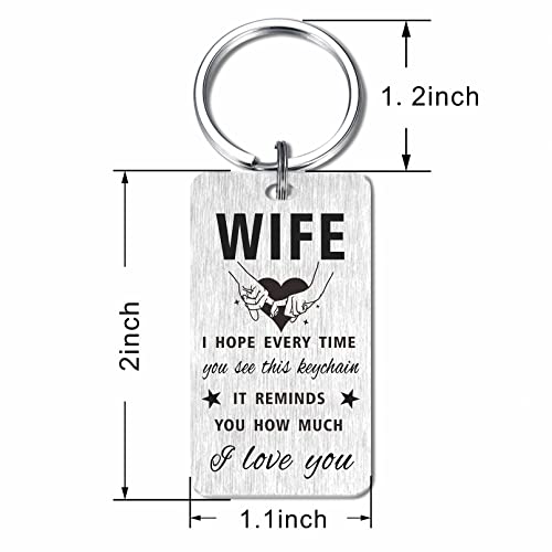Gezxin Gifts for Wife Mother's Day - Romantic Wife Birthday Sweetest Day Easter Wedding Just Because Valentines Day Keychain from Husband - Image 2