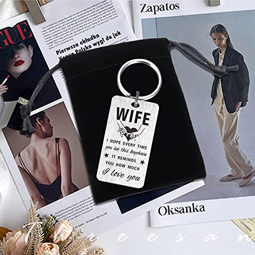 Gezxin Gifts for Wife Mother's Day - Romantic Wife Birthday Sweetest Day Easter Wedding Just Because Valentines Day Keychain from Husband - Image 5