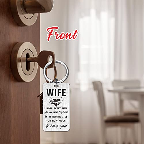 Gezxin Gifts for Wife Mother's Day - Romantic Wife Birthday Sweetest Day Easter Wedding Just Because Valentines Day Keychain from Husband - Image 3