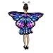 Jackcell Butterfly Wings Costumes for Girls Double Sided Butterfly Cape Halloween Costume with Fairy Skirt for kids Fairy Wings Dress Up Cosplay Party Festival Set SkyBlue - Image 4