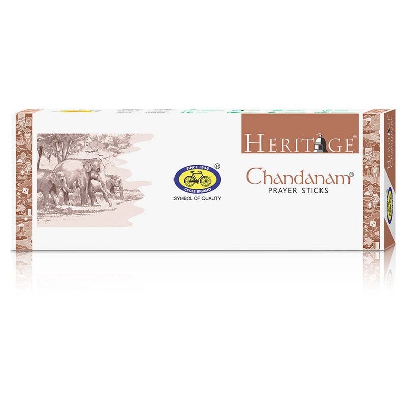 CYCLE Cycle Pure Heritage Chandanam Prayer Sticks Pack of 3 200g Agarbatti Per Pack Sandalwood Incense for Positive Energy Puja Relaxation Havan Chandanam Incense Sticks  - Image 2