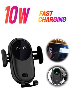 Wireless Car Charger Smart Wireless Auto-Sensor Car Phone Holder Charger Car Phone Holder Mount Wireless Fast Charging Air Vent Car Phone Mount for Car Dashboard Windshield Air Vent