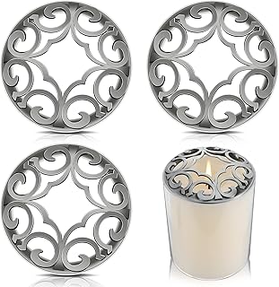 Shellwei 4 Pcs Candle Toppers Jar Candle Cover Scented Candle Toppers to Burn Evenly Large Jar Candle Shades Jar Candle - Image 1
