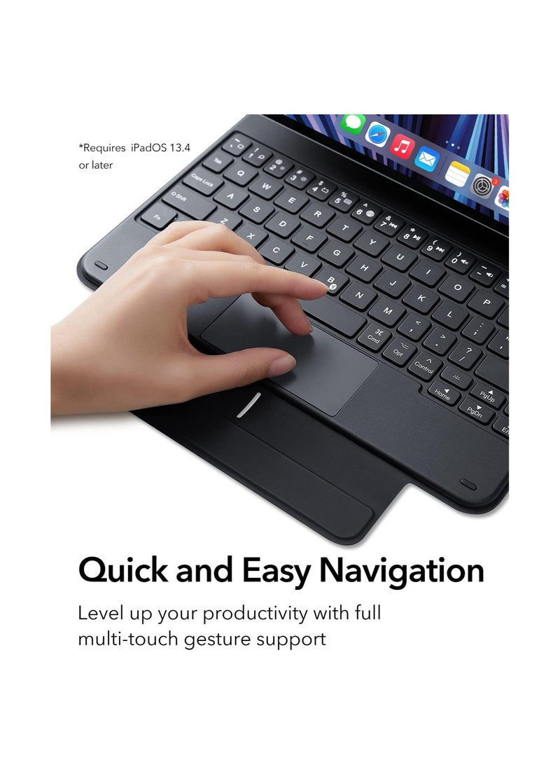 Multi Touch Trackpad iPad Keyboard Magnet Case for 11 inches iPad Pro 1st 2nd 3rd 4th Generation and iPad Air 4th 5th Generation