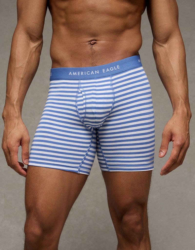 American Eagle AEO Men's Striped 6" Classic Boxer Brief - Image 1
