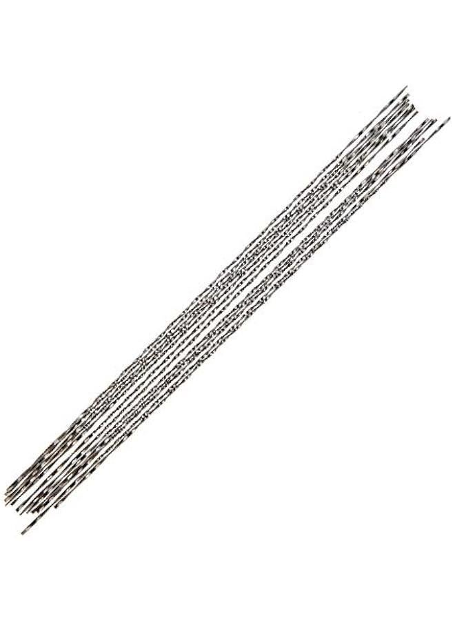 12 Pieces Scroll Saw Blades with Spiral Teeth Handle Jewelers Saw Scroll Saw Blades End Point for Sawing Wood Cutting Metal Plastic Sculpting (1#)  - Image 1
