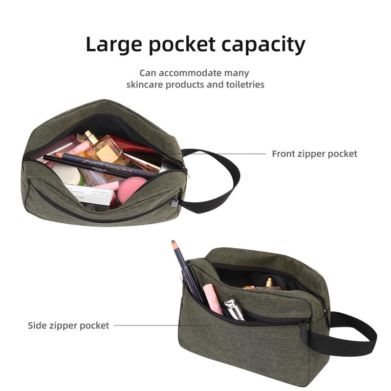 Icramsy Travel Toiletry Bag Toiletry Bag For Women Men Hanging Toiletry Bag Cosmetic Bag Travel Accessories Gift For Women Men (Deep Green) - Image 3