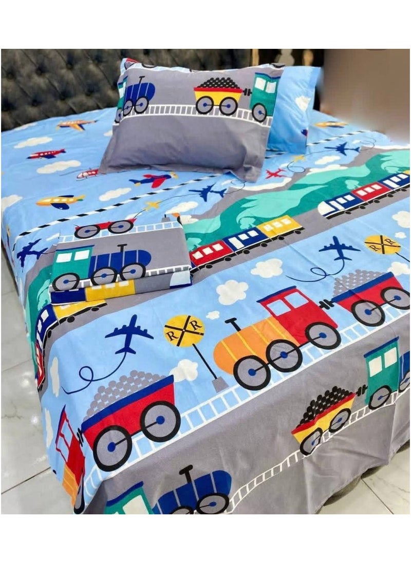 Generic Al-Ameriya fabric children's sheet set, 3 pieces, size 210*240  - Image 1