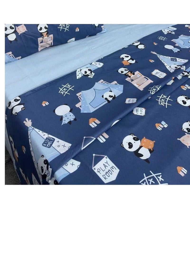 طقم ملاية اطفال قماش العامريه 3 قطع مقاس 240*240 - Image 1