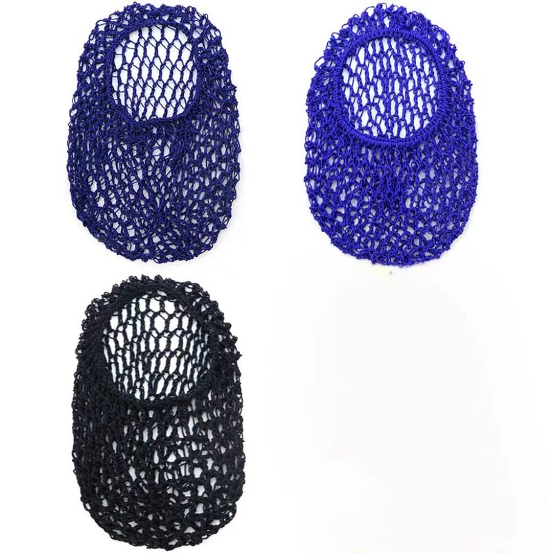TCOTBE 3 Pcs Mesh Hair Net Rayon Knit Snood Hat Mesh Crocheted Hairnet Sleep Cap Long Hair Cover Ornament Thick Hair Women Hair Net for Sleeping Soft Sleeping Hat Hair Accessories - Image 1