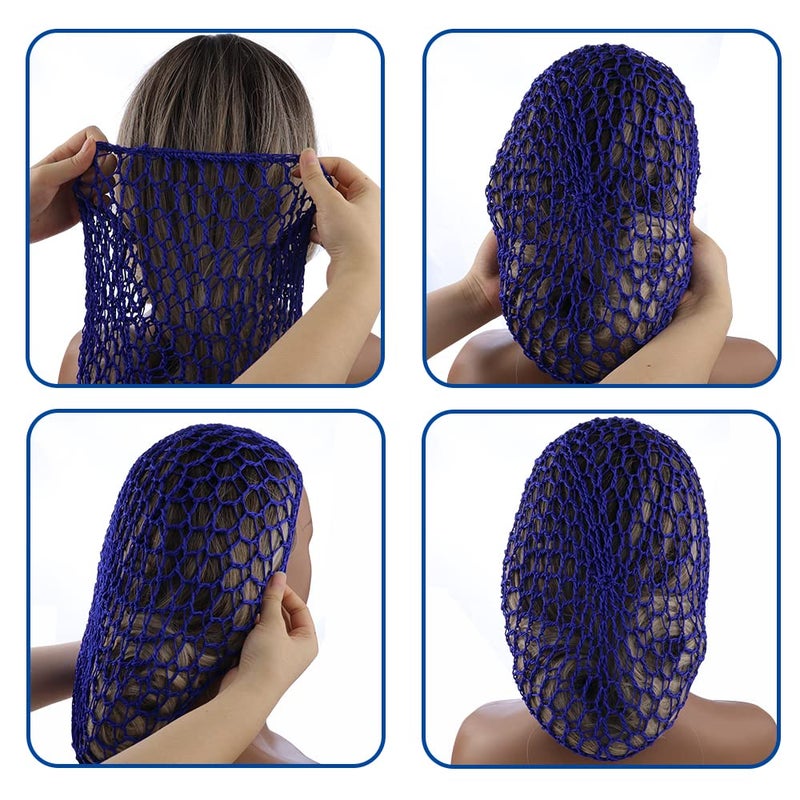 TCOTBE 3 Pcs Mesh Hair Net Rayon Knit Snood Hat Mesh Crocheted Hairnet Sleep Cap Long Hair Cover Ornament Thick Hair Women Hair Net for Sleeping Soft Sleeping Hat Hair Accessories - Image 4