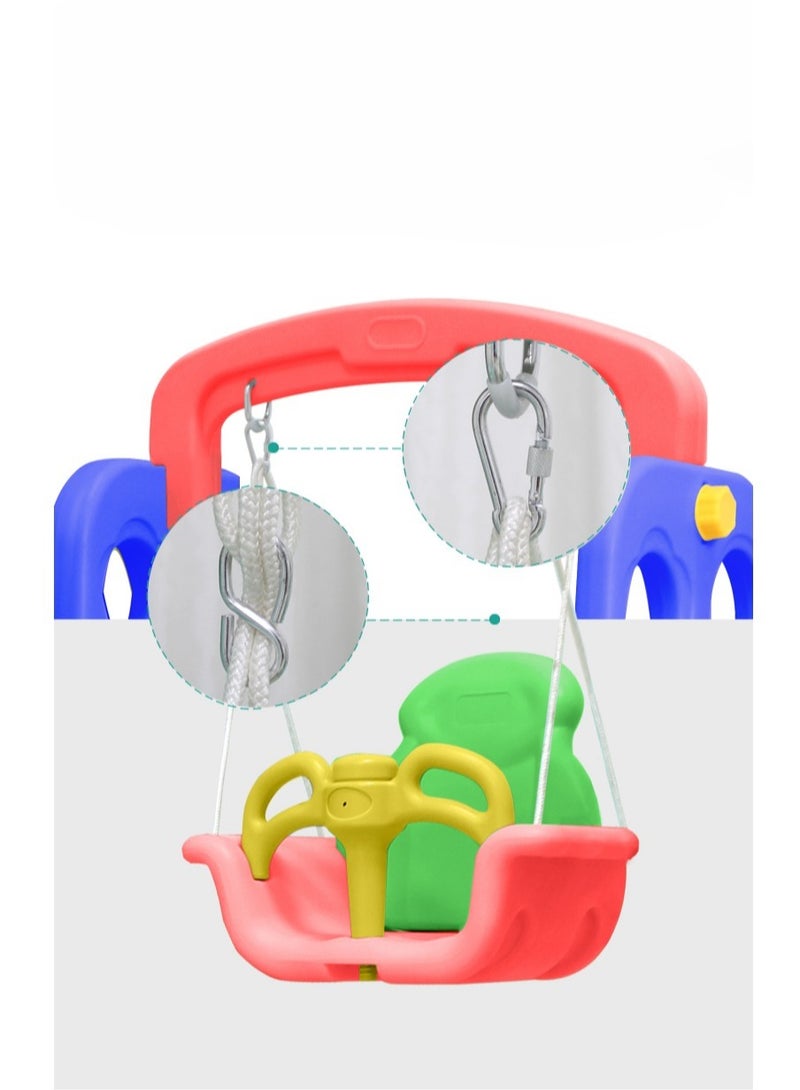 فول جوي زحليقة مع مرجيحة و كرة سلة 3*1 ,وردي  - Image 3