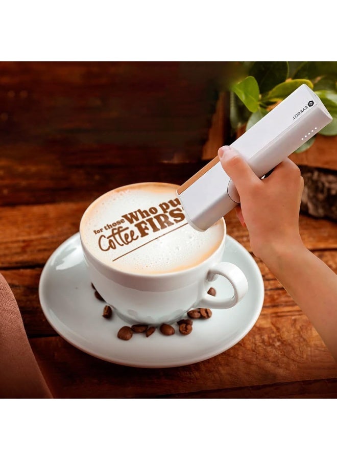 EVEBOT Portable Food PrintPen, Coffee Print Pen, Mini Coffee Printer, Food Printer, Bluetooth Edible Inkjet Pen, Logo and Pattern Print, Latte Art Printer for Coffee Cake Cookies Bread Macaron Chocolate DIY - Image 1