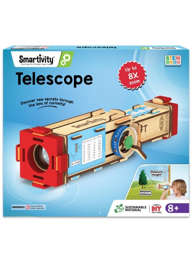Smartivity Telescope Toy for Kids Age 8, 9, 10, 11, 12, 13, 14 Years Old | Measure Height & Distance | Birthday Gift for Boys & Girls | DIY Science Toys for Kids 8-14 Years - Image 5