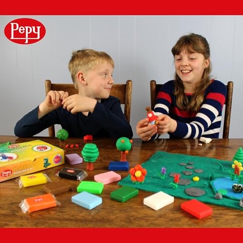 Pepy Plastilina Reusable and Non-Drying Modeling Clay Gift Set; Set of 24 Bars, 1.4 Ounce Each, 2 Each of 12 Colors, Perfect for Arts and Crafts Projects, Multicolor - Image 3