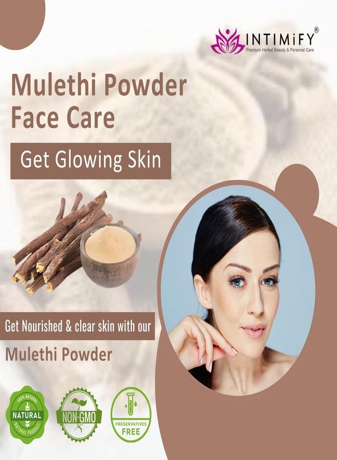 INTIMIFY Mulethi Powder For Face Whitening, Eating, Drinking | Can be Use Both Women & Men | (100 Gms X 3 Pack) - Image 3