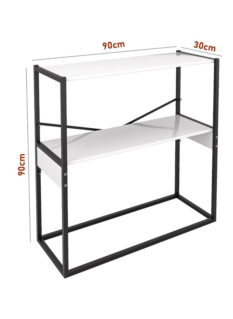 AGD - Coffee Corner Table, Entryway Console Table, To Arrange And Organize Your Needs - White / Black - Image 1