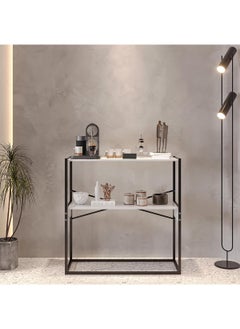 AGD Coffee Corner Table, Entryway Console Table, To Arrange And Organize Your Needs - White / Black  - Image 4