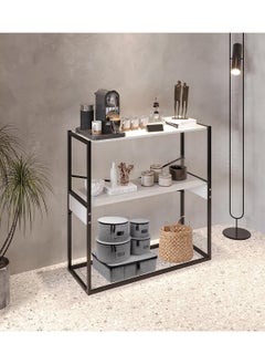 AGD Coffee Corner Table, Entryway Console Table, To Arrange And Organize Your Needs - White / Black  - Image 1