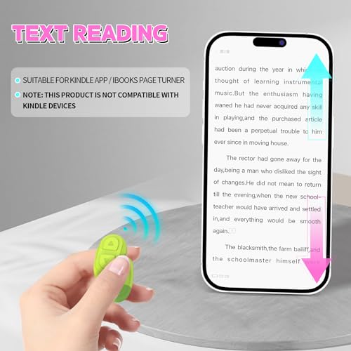 SSOBZELR TikTok Scrolling Ring Remote, Bluetooth Page Turner for iPhone/Android/iPad, Hands‑Free Scroll/Like/Next/Volume Control, Rechargeable USB‑C, Includes Phone Stand - Image 3