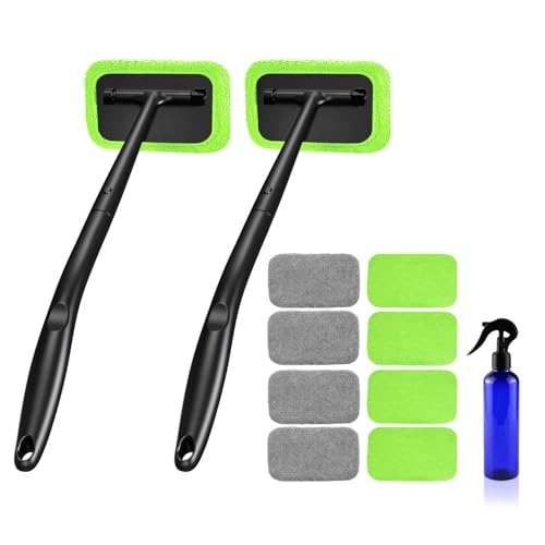X XINDELL Xindell Windshield Cleaner Tool – Inside Car Window Cleaning Kit with 22“ Detachable Handle, Interior Windshield Squeegee for Clear Vision, Auto Detailing Kit for Car, Home & Outdoor Windows - Image 1