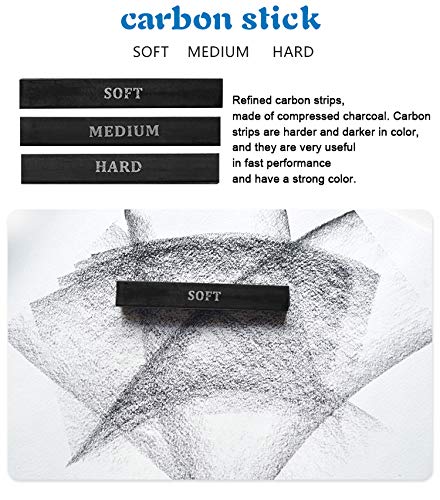 Corslet 36 Pc Drawing Pencils Shading Pencils Set Drawing Kit Sketching Kit Sketch Pencil Set for Artists Charcoal Pencils for Artists Pencils for Artist Kit Graphite Pencil Set A5 Sketchbook 50 Sheet - Image 5