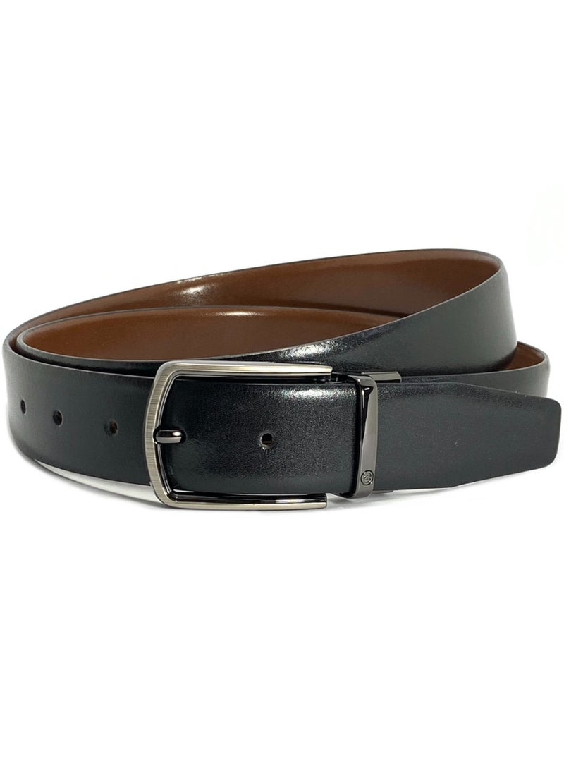 Classic Milano Classic Milano Genuine Leather Men’s Spanish Reversible Belt Men, Leather Belt Fashion Belt Ratchet Dress Belt with Reversible Pin Buckle for Men  - Image 1