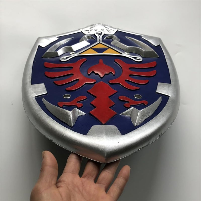 damdos Halloween Prop PU Foam for Cosplay Sword Sky Sword Kiritio Kirigaioya Shield Link Breath of The Wild Bow Arrow Crossbow Sword Birthday Gifts (Shield-B) - Image 4