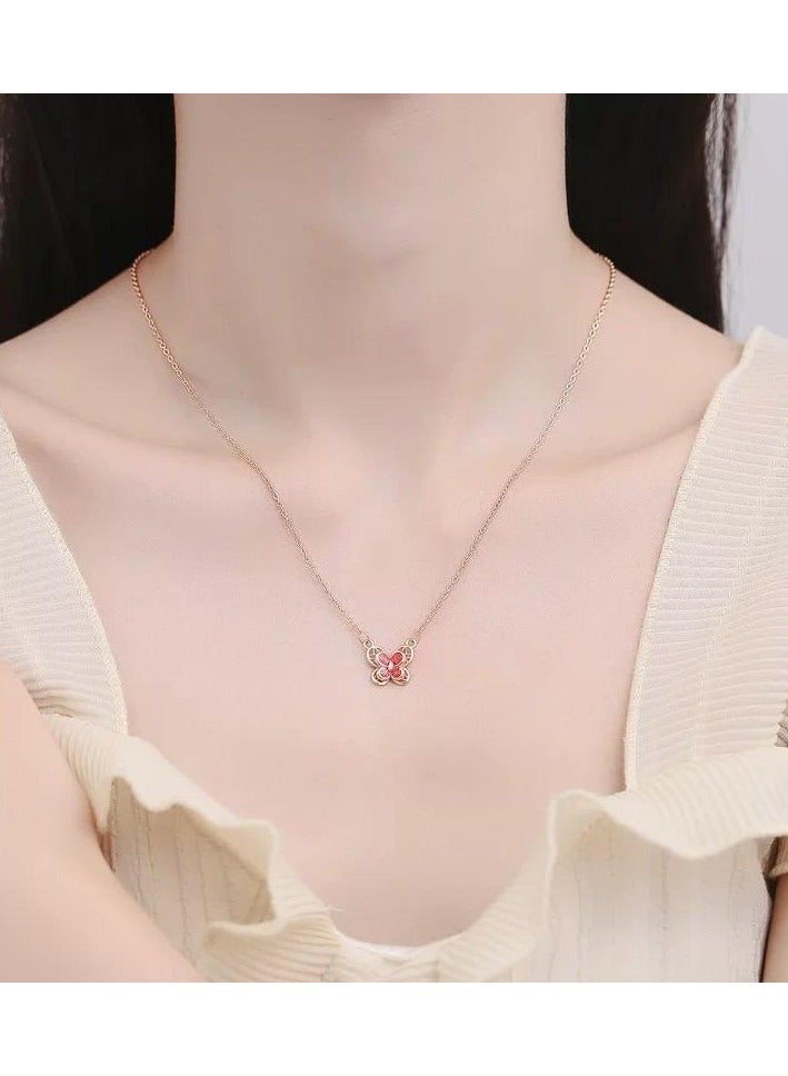 سيمهو سلسال نسائي عصري من الاستانلس ستيل مطلي باللون الذهبي - Image 2