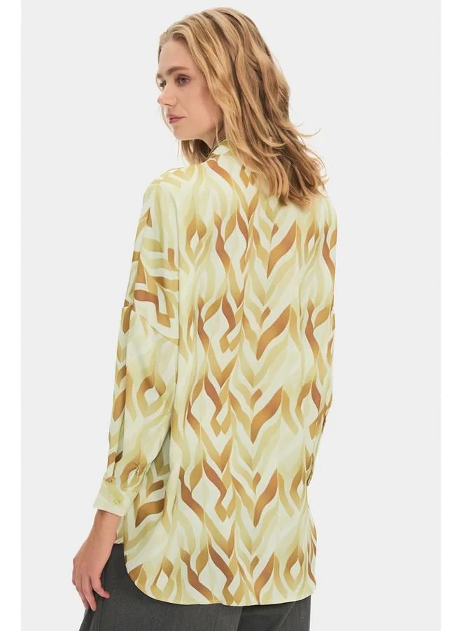 JUNE June Women Oversize/Loose Fit Fited Shirt Multicolor