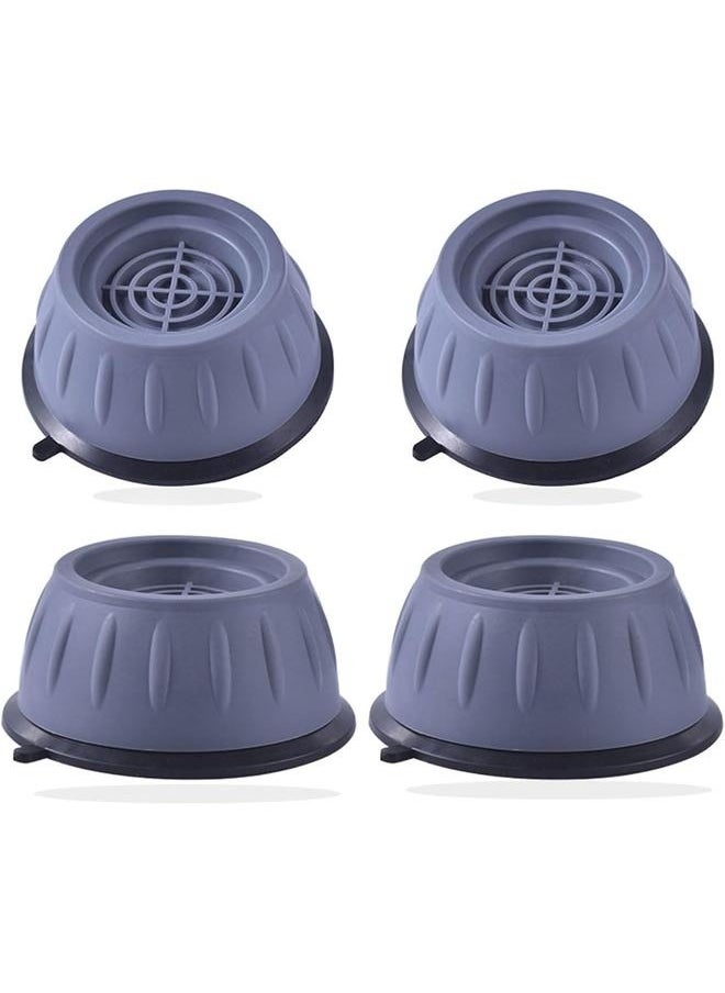 4-Piece Washing Machine Feet Pads Black 10.5cm-Anti Vibration Pads for Washing Machine and Dryer Shock and Noise Cancelling Washing Machine Support Prevent Moving Shaking Walking Universal Size