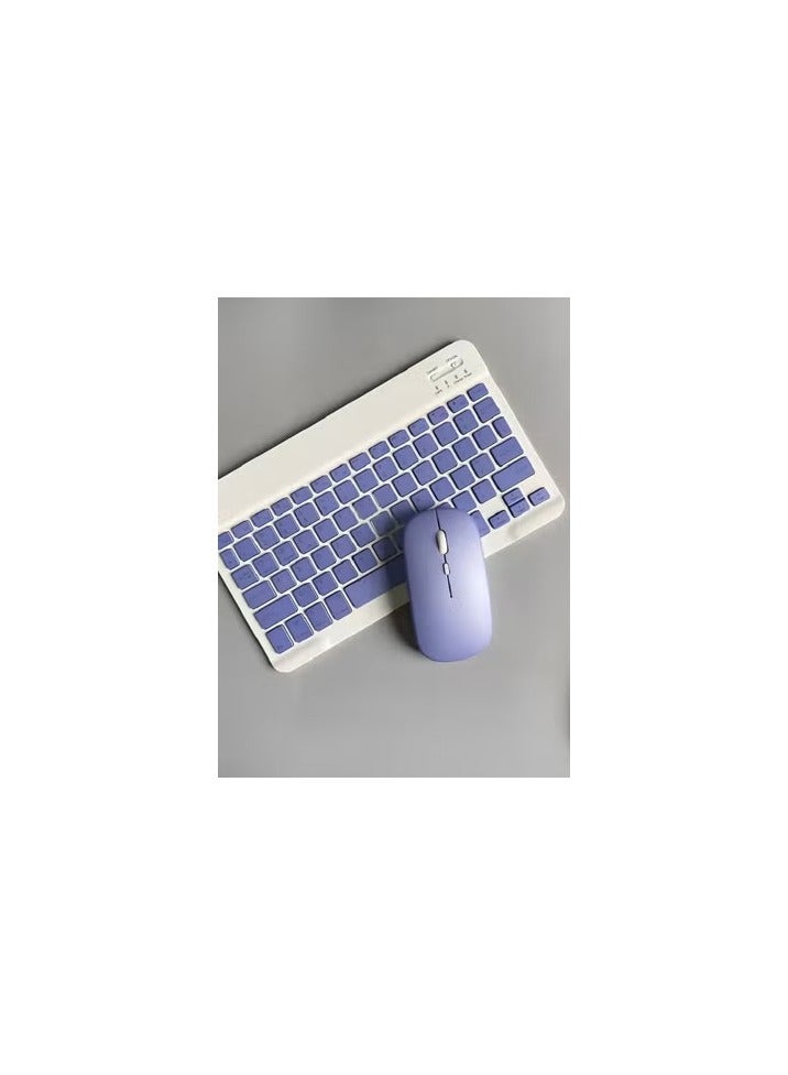 Rechargeable Wireless Keyboard and Mouse Kit(BLUE) – Multi-Device Compatible with iOS, Android, Windows – Quiet Scissor Switch Keys, Long Battery Life, Fast Charging – Ideal for Tablets, Laptops, and Smartphones - Image 4
