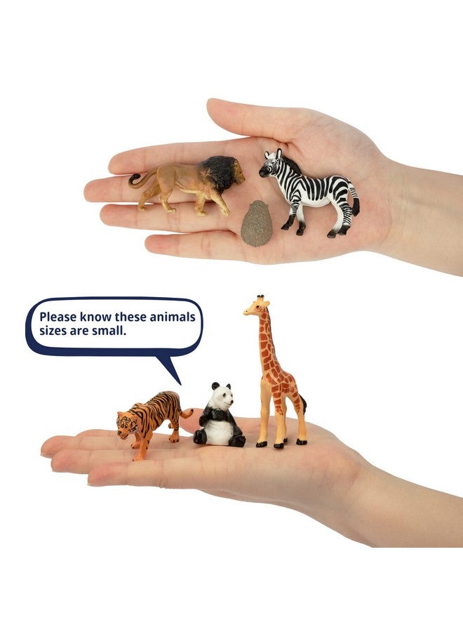 TOYMANY مجموعة ألعاب حيوانات الغابة الصغيرة 14 قطعة 1-2" ، تماثيل حيوانات حديقة الحيوان المصغرة الواقعية ، مجموعة تزيين كعكة ، هدية عيد الفصح وعيد الميلاد وهدية عيد الميلاد ومشروع مدرسي للأطفال الصغار - Image 3