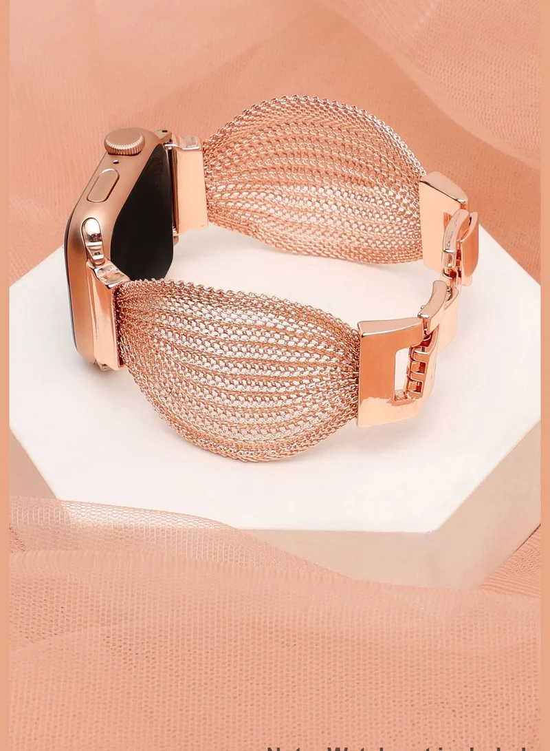 صوص هاوت 42mm/44mm/45mm | سوار ساعة أبل بالتصميم سادة من الفولاذ المقاوم للصدأ للنساء