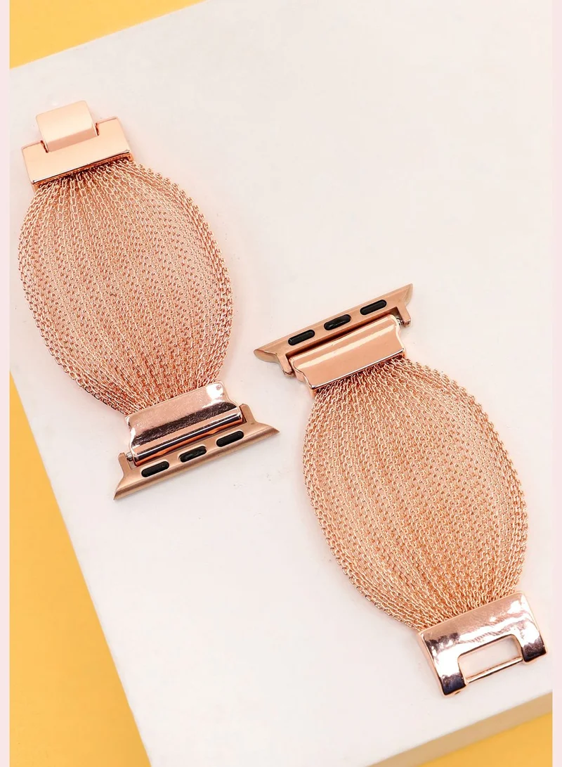 صوص هاوت 42mm/44mm/45mm | سوار ساعة أبل بالتصميم سادة من الفولاذ المقاوم للصدأ للنساء