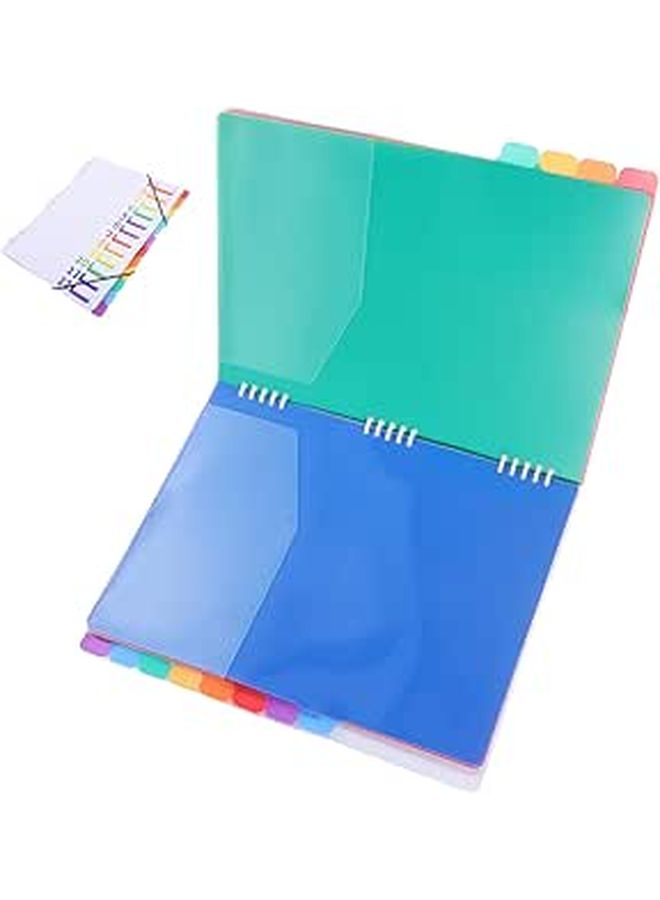 A4 Expanding File Folder with 12 Pockets White Accordion Document Organizer for School and Office - Image 1