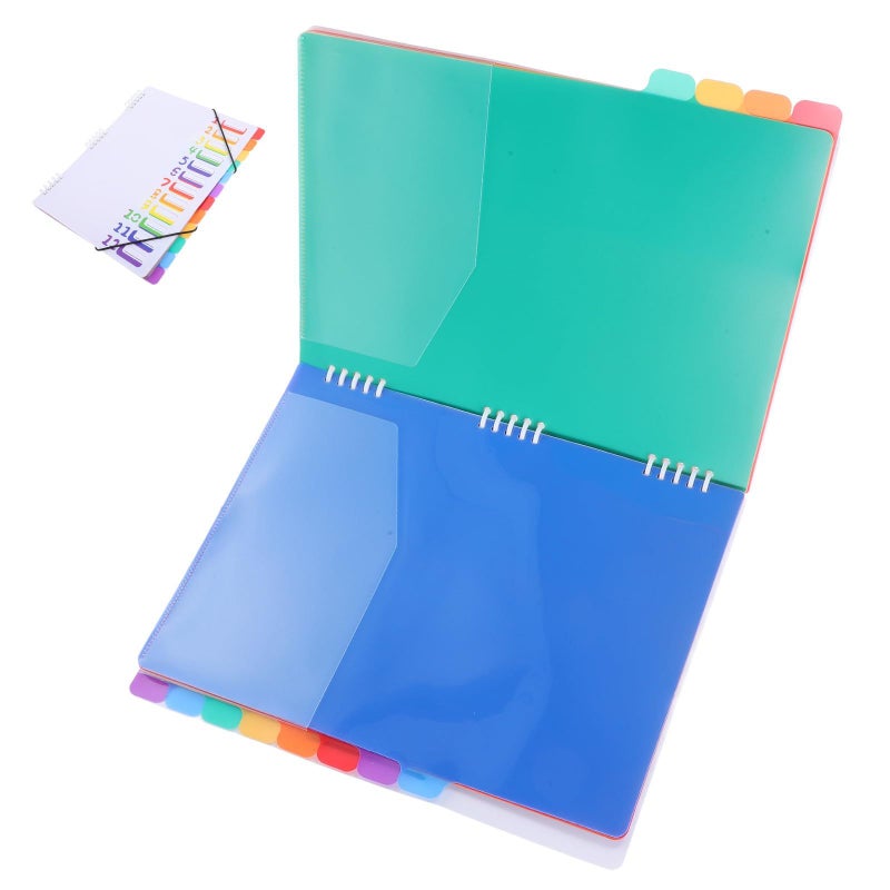 A4 Expanding File Folder with 12 Pockets White Accordion Document Organizer for School and Office - Image 2