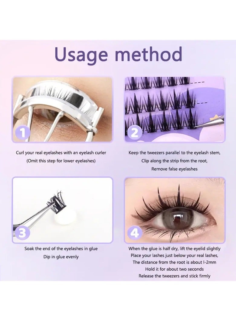 ORiTi Cruelty free hand made sterile PBT fiber synthetic lashes and cotton lash bands make them soft and lightweight to wear all day, - Image 4