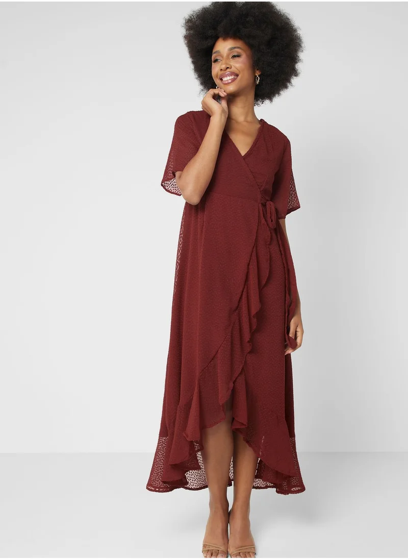 ELLA Ruffle Hem A-Line Dress