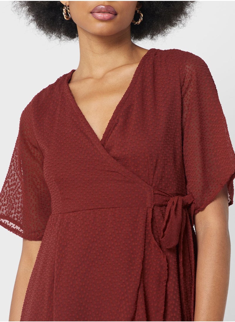 ELLA - Ruffle Hem A-Line Dress - Image 1
