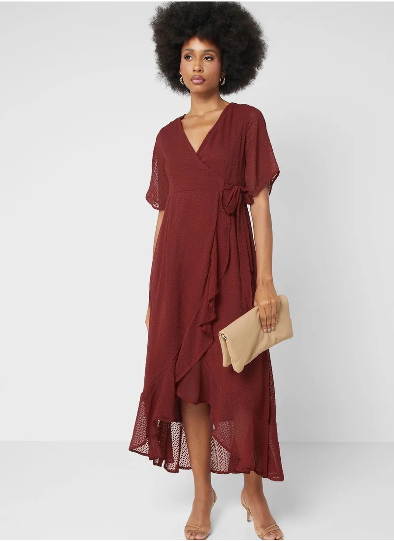 ELLA Ruffle Hem A-Line Dress