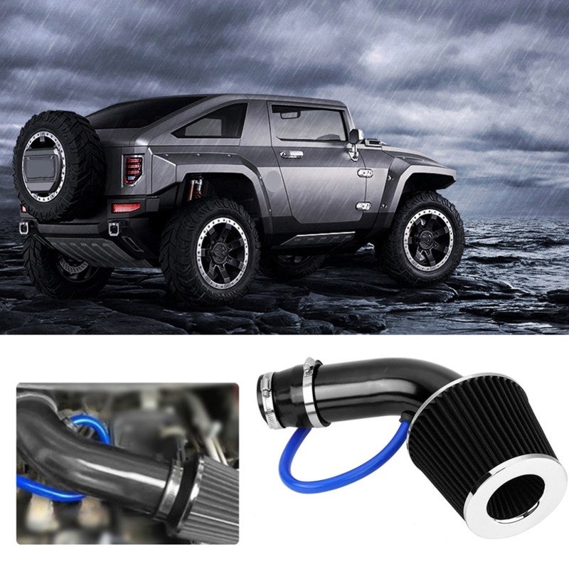 Cold Air Intake Kit: 76mm Black Aluminum Induction Pipe - High Temperature Resistant Anti-Corrosion Durable Funnel-Shaped Hose for Modified Vehicles & 76mm Diameter Cars - Image 5