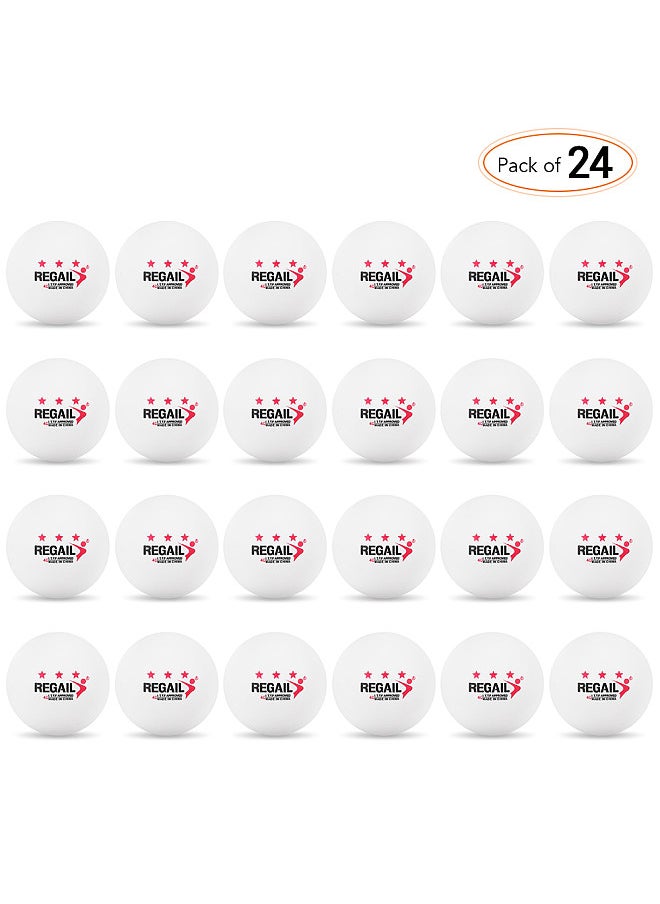 REGAIL 24Pcs 3-Star 40mm Table Tennis Balls Ping Pong Balls Amateur Advanced Training Practice Balls  - Image 1