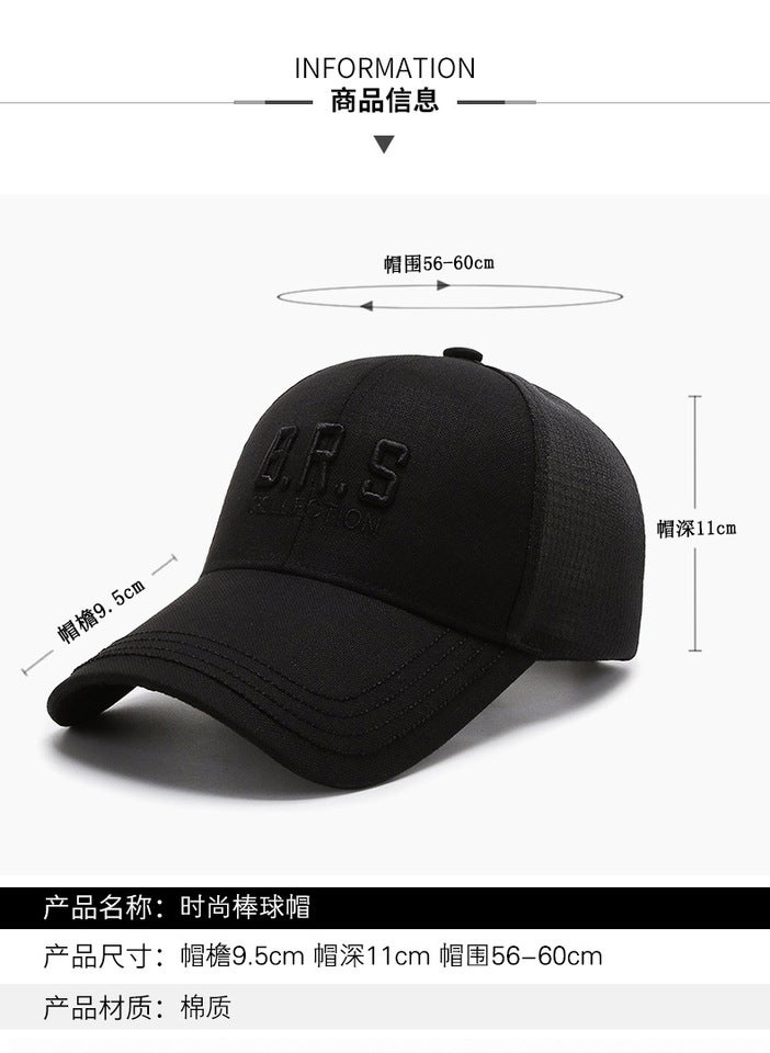 Mesh Baseball Cap Men Summer Breathable Fishing Sunshade Hat - Image 3
